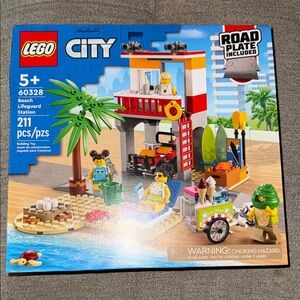 LEGO City Beach Lifeguard Station - Red White Blue Yellow Green